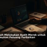 Proses audit merek dengan grafik dan analisis branding