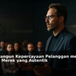 Ilustrasi membangun kepercayaan pelanggan melalui cerita merek autentik