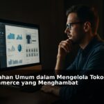 Ilustrasi kesalahan dalam mengelola toko e-commerce yang menghambat pertumbuhan bisnis