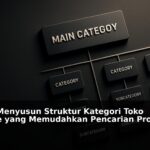 Ilustrasi struktur kategori toko online yang terorganisir dengan baik