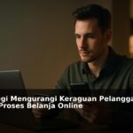 Ilustrasi pelanggan belanja online dengan ekspresi percaya dan nyaman