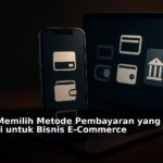 Ilustrasi metode pembayaran digital di bisnis e-commerce